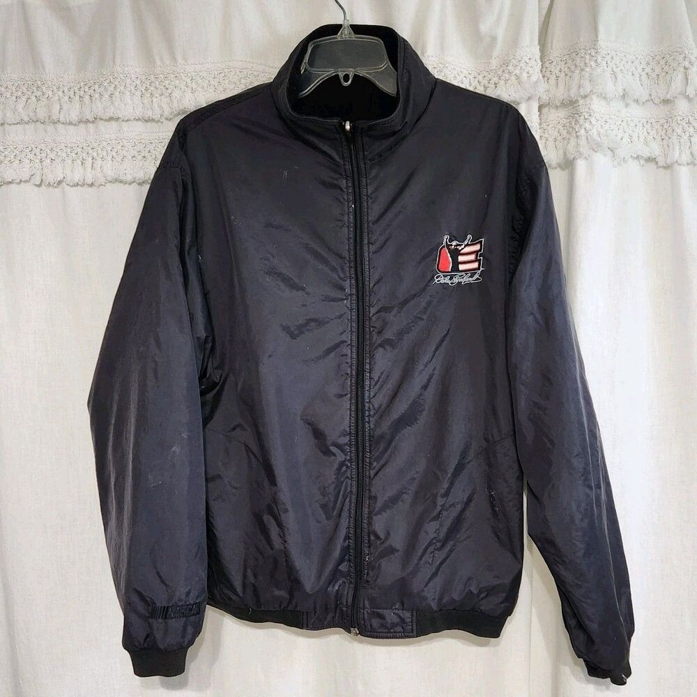 Vtg Dale Earnhardt Chase Authentics Reversible Jacket Fleece Nylon Mens Large *